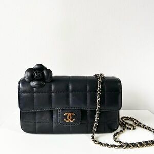 Chanel Mini Chocolate Bar Camellia Flap